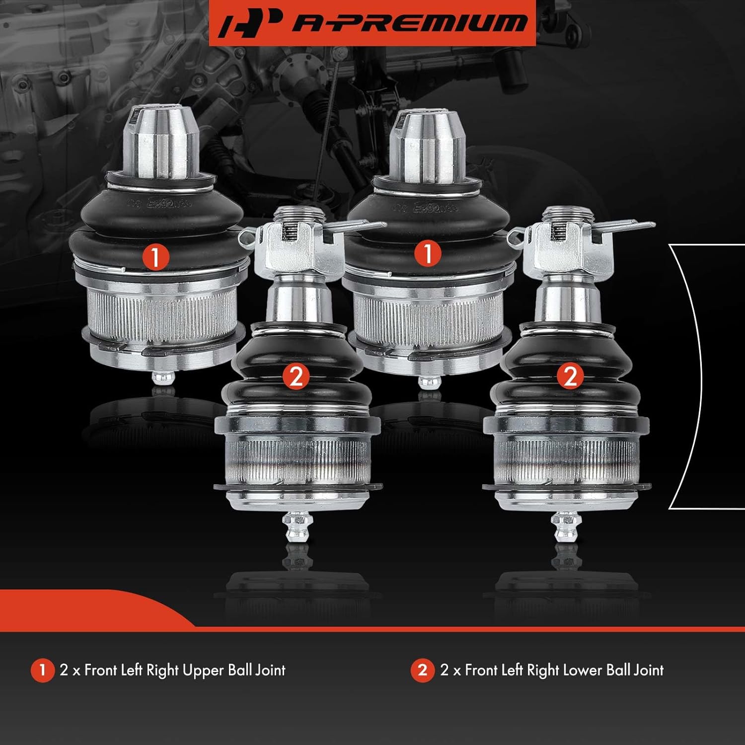 Autopartsclub2018 Front Upper & Lower Ball Joints Kit For Ford Explorer & Ranger 1993-1994 – 4Pcs
