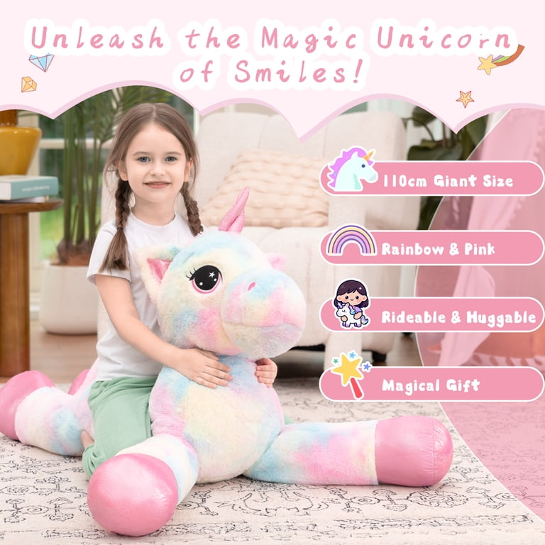 MaoGoLan Giant Unicorn Plush Toy, 43-Inch, Pink photo 2