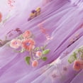 thumbnail image 5 of Povozer Baby Girl Tulle Dress Casual Flower Embroidery Toddler Dresses(Purple,3-4 Years), 5 of 8