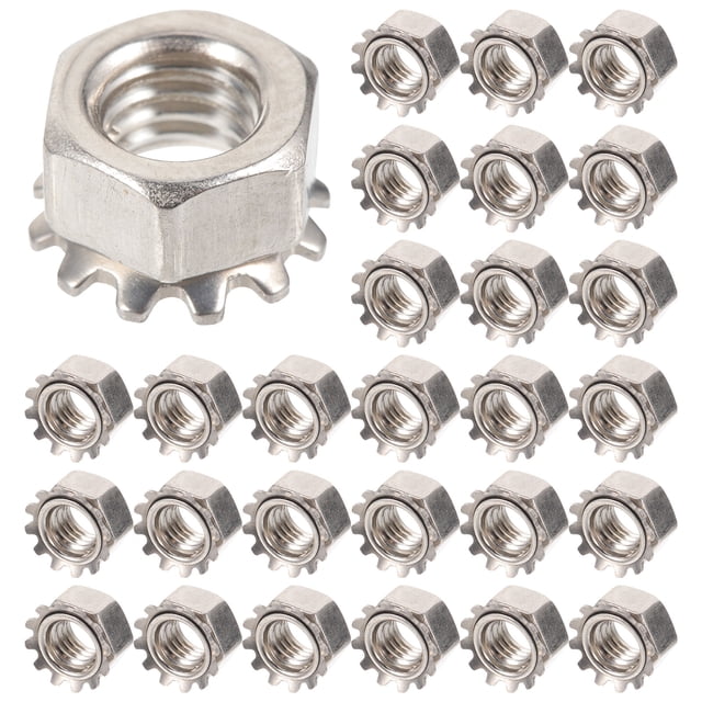 OULII 50Set Silver Locking Nuts for Furniture and Electrical Appliances