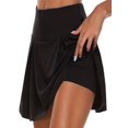 thumbnail image 3 of Ropa deportiva para mujer: elegantes pantalones cortos 2 en 1 con faldas de tenis elásticas para una comodidad informal, 3 of 4