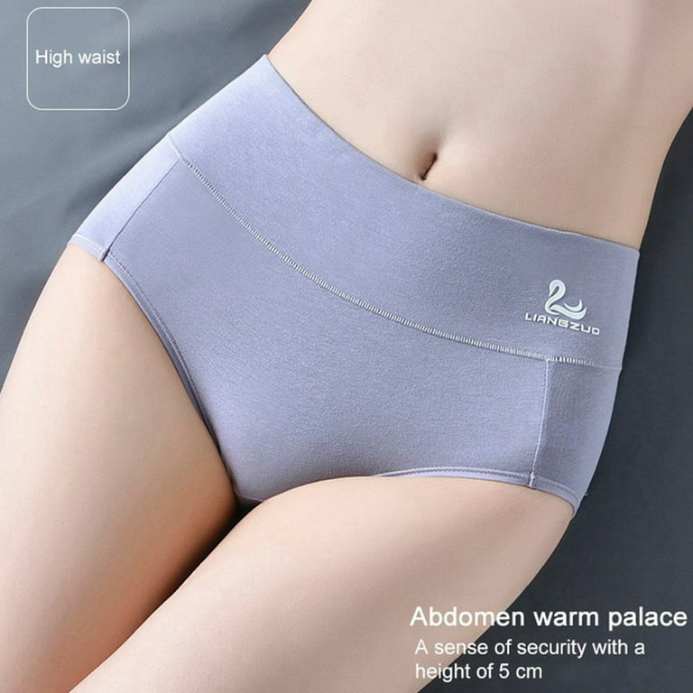 High Waisted Women Cotton Panties Soft Full Coverage Briefs Tummy Control Panty  Underpants Stretch Briefs 
