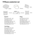 thumbnail image 4 of 9-Piece Slate Blue & Taupe Comforter Set, Luxury Bedding with Sheets and Decor Pillows,, King, 4 of 4