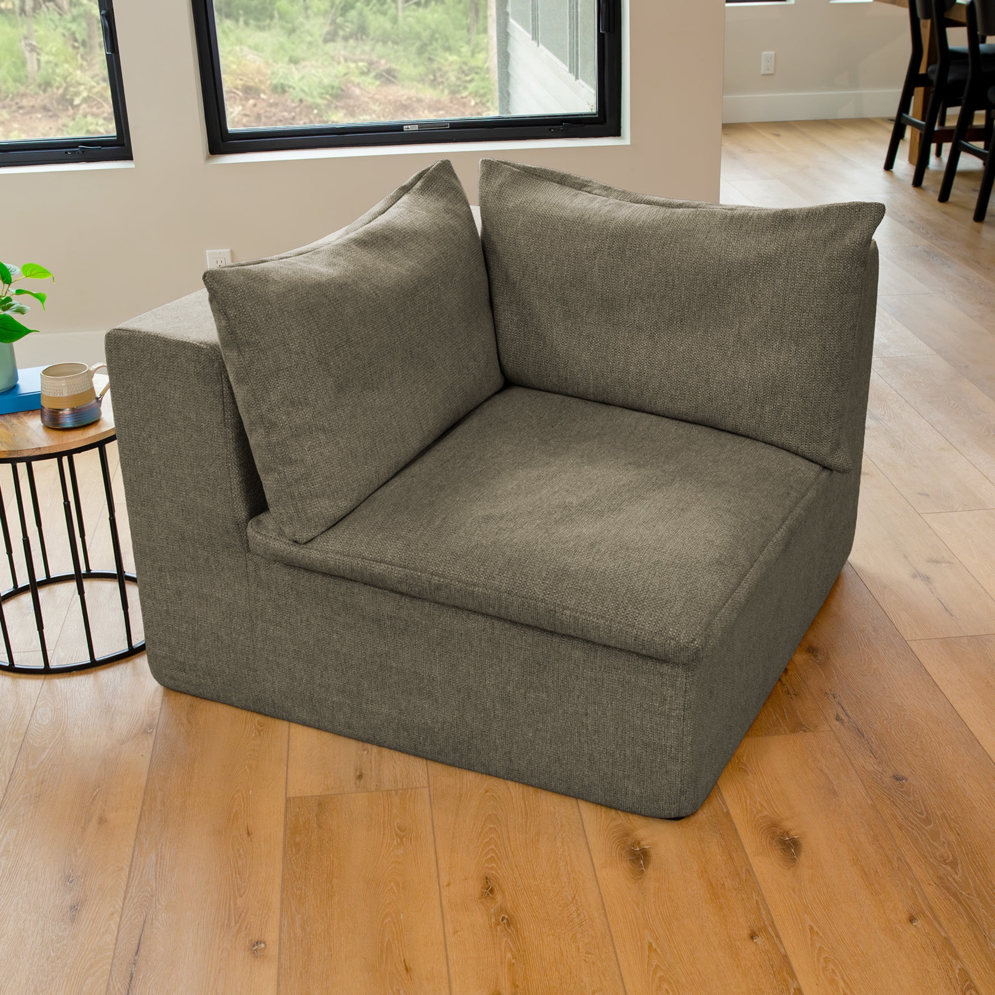 Big Joe Averra Sectional Corner Piece for Living Room, Misty Gray