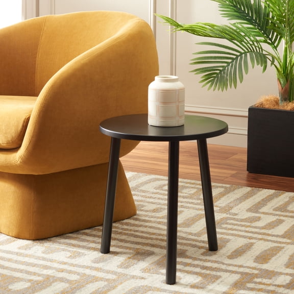 Safavieh Ivitrio Modern Metal Round End Table, Black