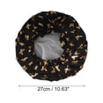 thumbnail image 2 of Unique Bargains 1pc Women Double Layer Shower Cap for Bathroom Vacation Travel Polyester Cotton PEVA Black, 2 of 3