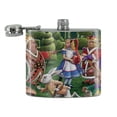 thumbnail image 2 of Alice in Wonderland Garden Party Stainless Steel 5oz Hip Drink Kidney Flask, 2 of 4