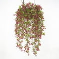 thumbnail image 4 of Home Artificial Plant Vine Hanging Basket Ceiling Light Decorative Fake Plant Plastic Vine, Red, 4 of 10