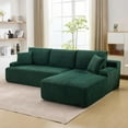 thumbnail image 4 of 106" L-Shaped Cloud Couch, Modular Corduroy Sectional Sofa with Chaise Lounge, No Assembly Required, Ultra-Plush Comfort, 4 of 8