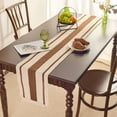 thumbnail image 5 of 12"x70" Table Runner, Yamaziot Tassels Washable Fabric Rectangle Dining Table Mats, Table Flag, Beige, 5 of 8