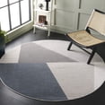 thumbnail image 2 of SAFAVIEH Pyramid Andrew Geometric Area Rug, Ivory/Grey Navy, 6'7" x 6'7" Round, 2 of 7