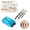 thumbnail image 4 of Guía de perforación de agujeros Irfora 15 piezas Kit de plantilla de orificio de bolsillo 8 mm 10 mm Guía de taladro de ángulo de 15 grados Herramienta de carpintería Agujero inclinado Plantilla de pe Irfora Guía de perforación de agujeros, 4 of 7