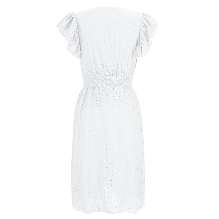 white summer maternity dress PinkBlush White Lace Overlay Maternity Maxi Dress main image 0