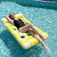 thumbnail image 5 of Creatitoy Inflatable Tanning Pool Lounger - Headrest Floating Bed Air Mattress Swimming Pool Beach Water Sleeping Bed for Adults, 5 of 8