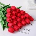 thumbnail image 6 of 20PCS Tulips Artificial Flowers Real Touch Tulips Flowers for Decoration 13.5" Tulips Flowers Bulk Artificial Tulips Flowers for Vase Centerpieces Home Wedding Bouquet, 6 of 7