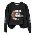 thumbnail image 2 of QASIEATN Fall Hoodless Pullover for Ladies Fashion Funny Football Shirts for Women Football Mom Sweatshirt Women's Crewneck Sweatshirt, 2 of 4