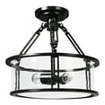 thumbnail image 1 of Costway Semi Flush Mount Ceiling Light 3-Light Industrial Bubble Glass Pendant Lamp, 1 of 10
