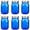 Blue, variant on Set of 6 Wide-Mouth Quart Canning Jars, 16 Ounces Each, with Lids; Ideal for Storage, Pickling, Preserving, Fermenting, And Crafts And Decorations