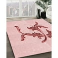 thumbnail image 3 of Ahgly Company Machine Washable Indoor Rectangle Transitional Pink Bubble Gum Pink Area Rugs, 4' x 6', 3 of 7