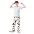 thumbnail image 2 of FORMRS Boys Pajama Pants with Pockets Size 6-8Y Kids Lounge Sleep Bottoms, White Halloween Pattern, 2 of 8