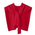 thumbnail image 2 of Sweater Shawl Wraps for Womens Solid Color Knitted Knotted Casual Travel Scarf Wrap Cape Fake Collar Shawl For Women's Shirt Detachable Collar Fashion Shoulder Tops Spring & Fall Red One Size, 2 of 3