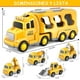 thumbnail image 2 of Carritos Juguetes para Niño,5 en 1 Camiones de Transporte con Luz y Sonido,Coches Juguetes de Construcción con 4 Mini Coches,Regalo para Niños 3~8 Años,Amarillo, 2 of 7