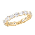 thumbnail image 4 of Unique Moments Women's 3.00 ct Emerald Round Lab Grown Diamond Eternity Wedding Band Rings 10KT Yellow Gold, 4 of 6