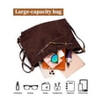 thumbnail image 4 of LAVA Tote Bag For Women Large Capacity Designer Luxury Trendy Shopping Shoulder Crossbody Bag (Brown), 4 of 9