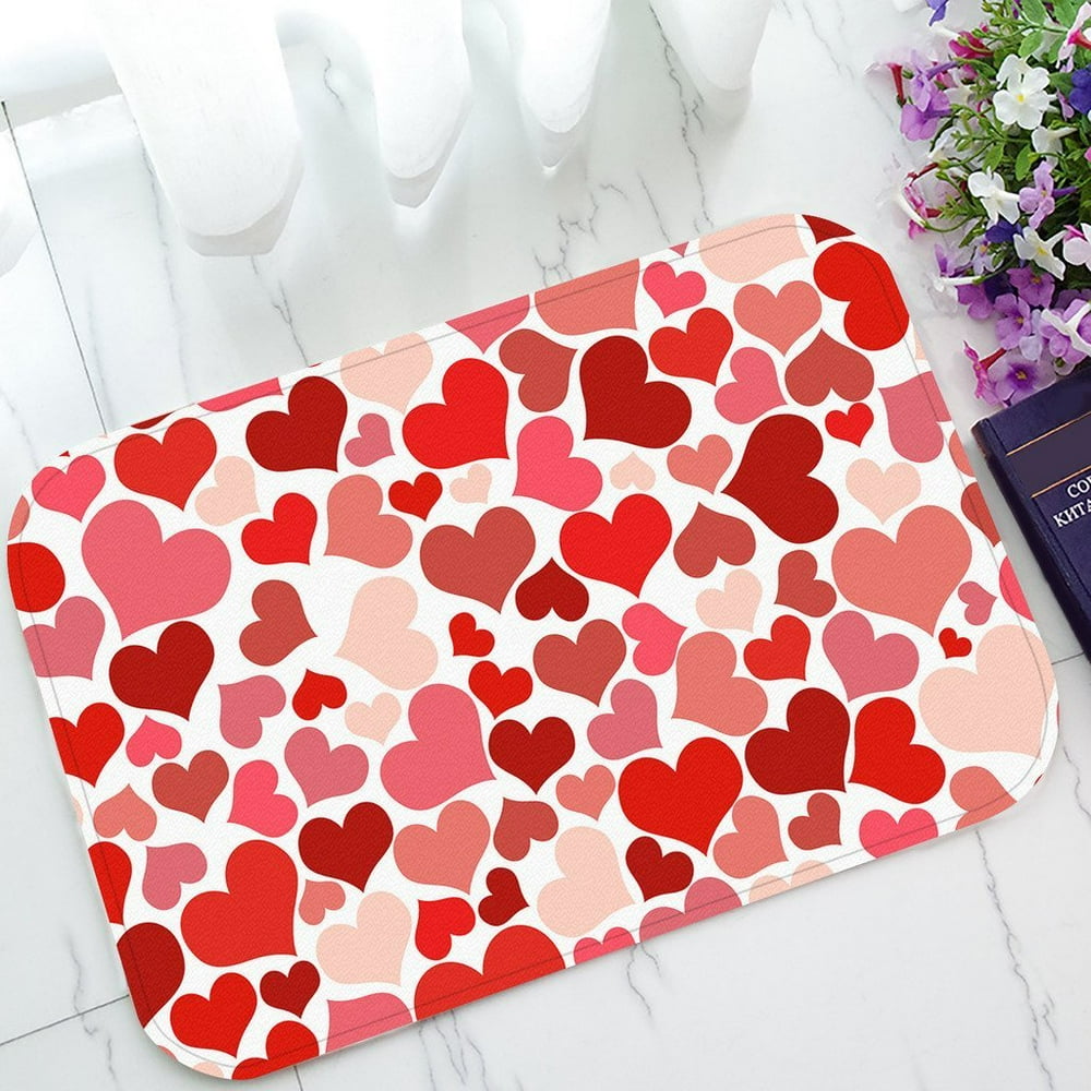 GCKG Valentine's Day NonSlip Doormat Indoor/Outdoor/Bathroom Doormat