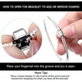 thumbnail image 3 of Customizable Mickey Minnie Mouse Alloy Enamel Charm Bracelet - Electroplated, Adjustable Sizes 17-21cm, OPP Packaged, DIY Bead Replacement Compatible, Silver-Plated Jewelry with Care Instructions, 3 of 4