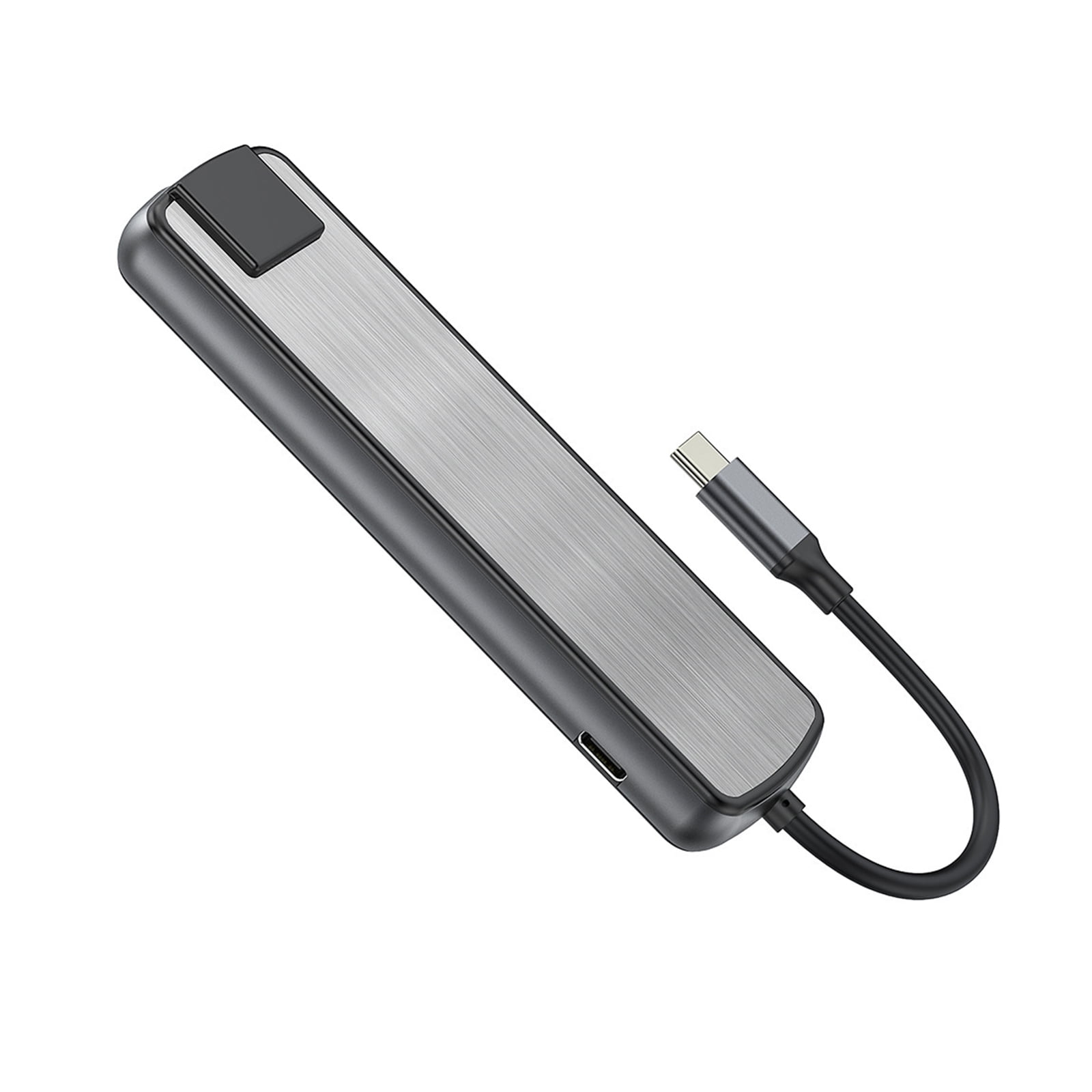 USB C Docking Station 6 in 1 Auminum USB C to USB3.0 PD60W Gigabits Ethernet Port 3x USB3.0 Adapter for Laptops