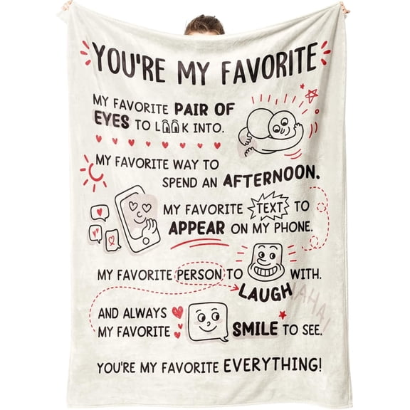 I Love You Blanket, Romantic Anniversary Gift for Couple, Cozy Throw for Him or Her