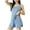 Sky Blue, variant on Hfnxid womens summer pajamas sets Women Solid Color Sleeveless Camisole Elastic Waist Shorts Pajama Set