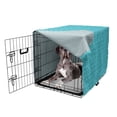 thumbnail image 5 of Teal Dog Crate Cover, Waves Pattern in Ocean Summertime Oriental Japanese Style Cartoon Illustration Art, Easy to Use Pet Kennel Cover Small Dogs Puppies Kittens, 7 Sizes, Green, by Ambesonne, 5 of 6