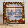 thumbnail image 5 of Tchckioa Christmas Farmhouse Shower Curtain for Bathroom,Waterproof and Privacy Hooks Bath Curtain,72x72, 5 of 6