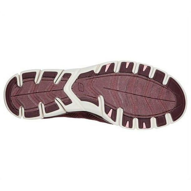 Skechers Women s Gratis Sneaker Plum Mesh Strech Fit Walmart