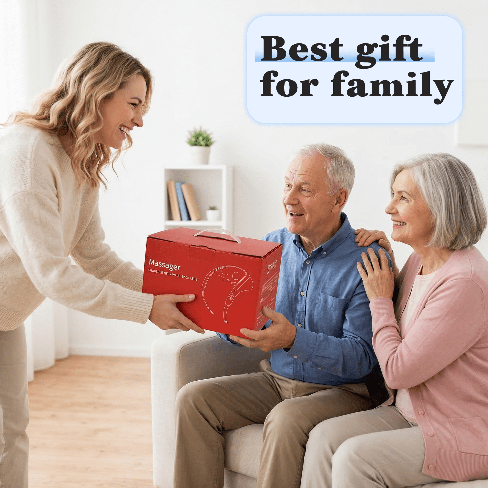 BDUN Neck and Shoulder Massager with Heat, 6D Shiatsu Deep Kneading Massagers, Leg Neck Pain Relief, Home Office Use, Father Day Gift