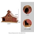 thumbnail image 3 of Glitzhome  20.75"W Extra-Large Farmhouse Rustic Wood Barn Birdhouse - 20.75" W x 14.96" H x 8.27" D, 3 of 5