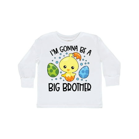 

Inktastic Easter I m Gonna Be a Big Brother with Green and Blue Eggs Gift Toddler Boy Girl Long Sleeve T-Shirt