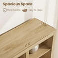 thumbnail image 4 of 72" Tall Bookshelf with 4 Drawers, Farmhouse 6-Tier Double Wide Bookcase with Storage, Large Freestanding Bookshelf for Home Office and Living Room, Natural, 4 of 8