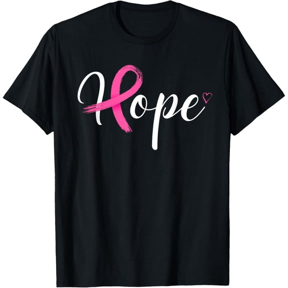 Breast Cancer Awareness Survivor Pink Ribbon Motivational T-ShirtMen's and women's gift, black and white T-shirt, size: Extra large S-4XL