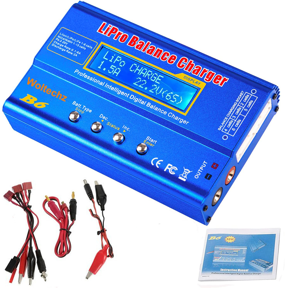 B6 Mini Professional Balance Charger/Discharger with Power Supply for