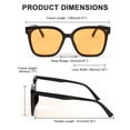 thumbnail image 4 of FEISEDY Women Trendy Oversized Sunglasses Square Cute Vintage Sun Glasses Cateye Men B2795, 4 of 7