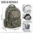 thumbnail image 4 of Yuyamidu 17 Inch Kids School Backpack for Girls Water-Resistant Polyester Multi-Pocket Green Camo Bow Bookbag Lightweight Duck Daypack for Elementary Back to School Supplies, 4 of 8