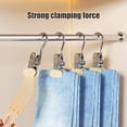 thumbnail image 4 of EGNMCR Bacs de Rangement, Conteneurs de Rangement en Caoutchouc Souple Cintres pour Pantalons Clips Organisateur de Placards Multi-Usage en Acier Inoxydable Antidérapant Sans Trace Clip pour Jupes Jeans Acier Inoxydable Clips, 4 of 6