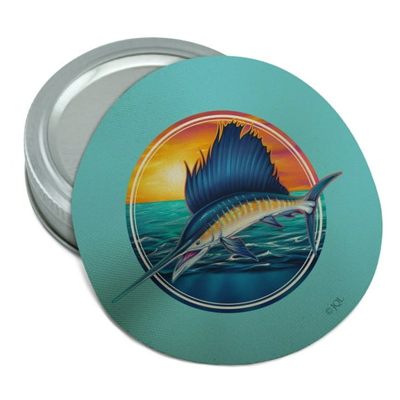 Sailfish Billfish Fishing Deep Sea Sport Round Rubber Non-Slip Jar Gripper Lid Opener