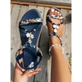 thumbnail image 2 of Summer Women‘s Style Woven Flat Sandals Lightweight Anti-Slip Beach Shoes Mixed Color & Pattern Braided Decoration, 2 of 7