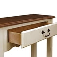 thumbnail image 5 of Leick Furniture Wave Wood Console Table in Ivory Finish, 5 of 5