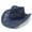 Navy, variant on Hats Women Men Summer Western Cowboy Shapeable Straw Hollowed Out Sun Hat