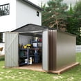 thumbnail image 1 of Bingirl Outdoor Storage Shed 8 x 10 FT Metal Garden Shed with Updated Frame Structure, Temporary Tool Storage for Backyard Outside Waterproof Shed for Bike Storage, 1 of 6